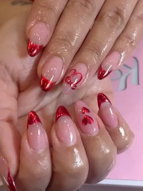 Roses are red violets are blue, your nails should be flawless-let us pamper you! Happy Valentine + Galentine Day &hearts;️💅

Use the &ldquo;Book Now&rdquo; on our profile to schedule your appointment or call us at 214.242.8042. 

.
#pinktoesnailbar
