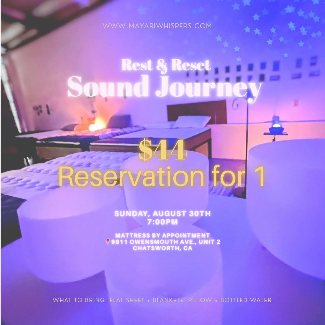 $44 Reservation for 1  - Rest & Reset Sound Journey 8/30/26 7pm