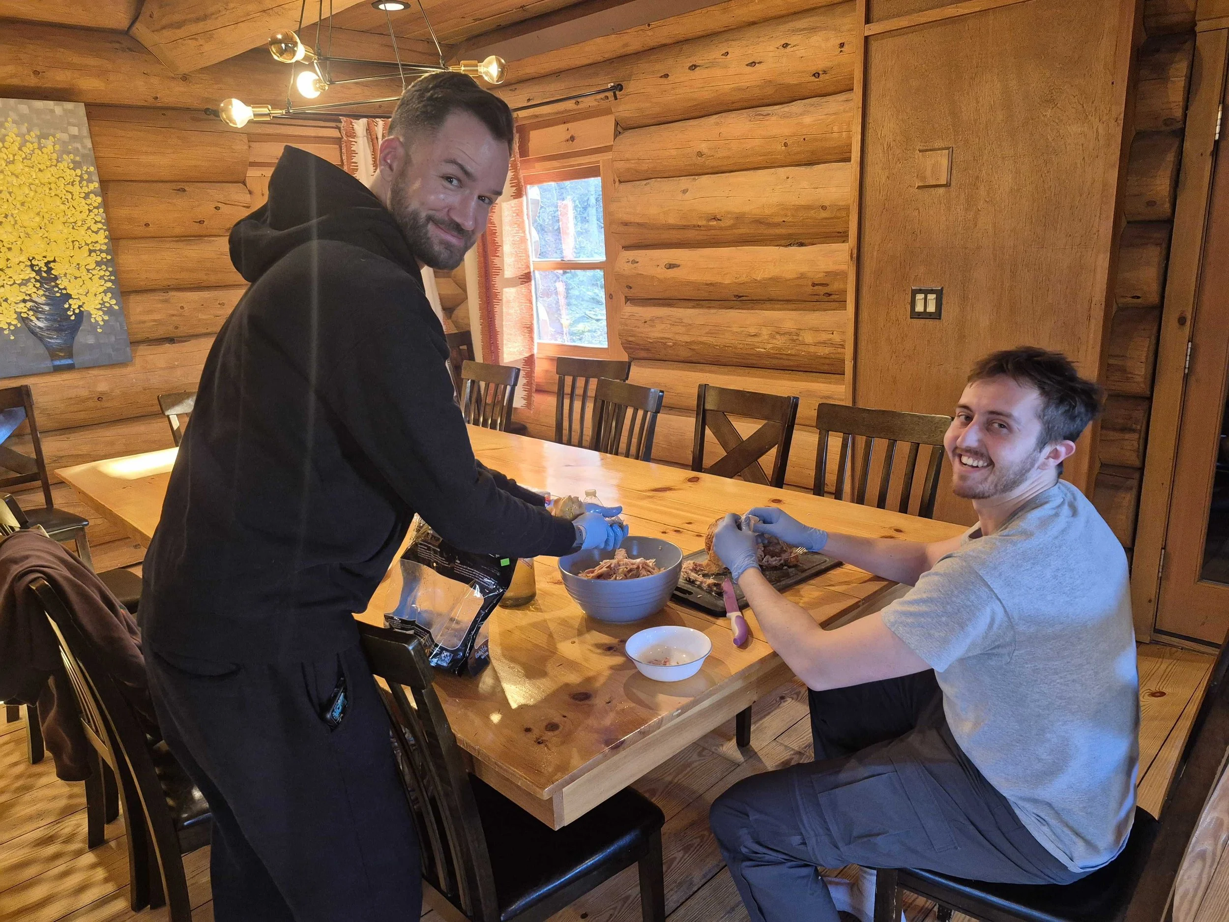 Chicken shredding - Lab Retreat 2026