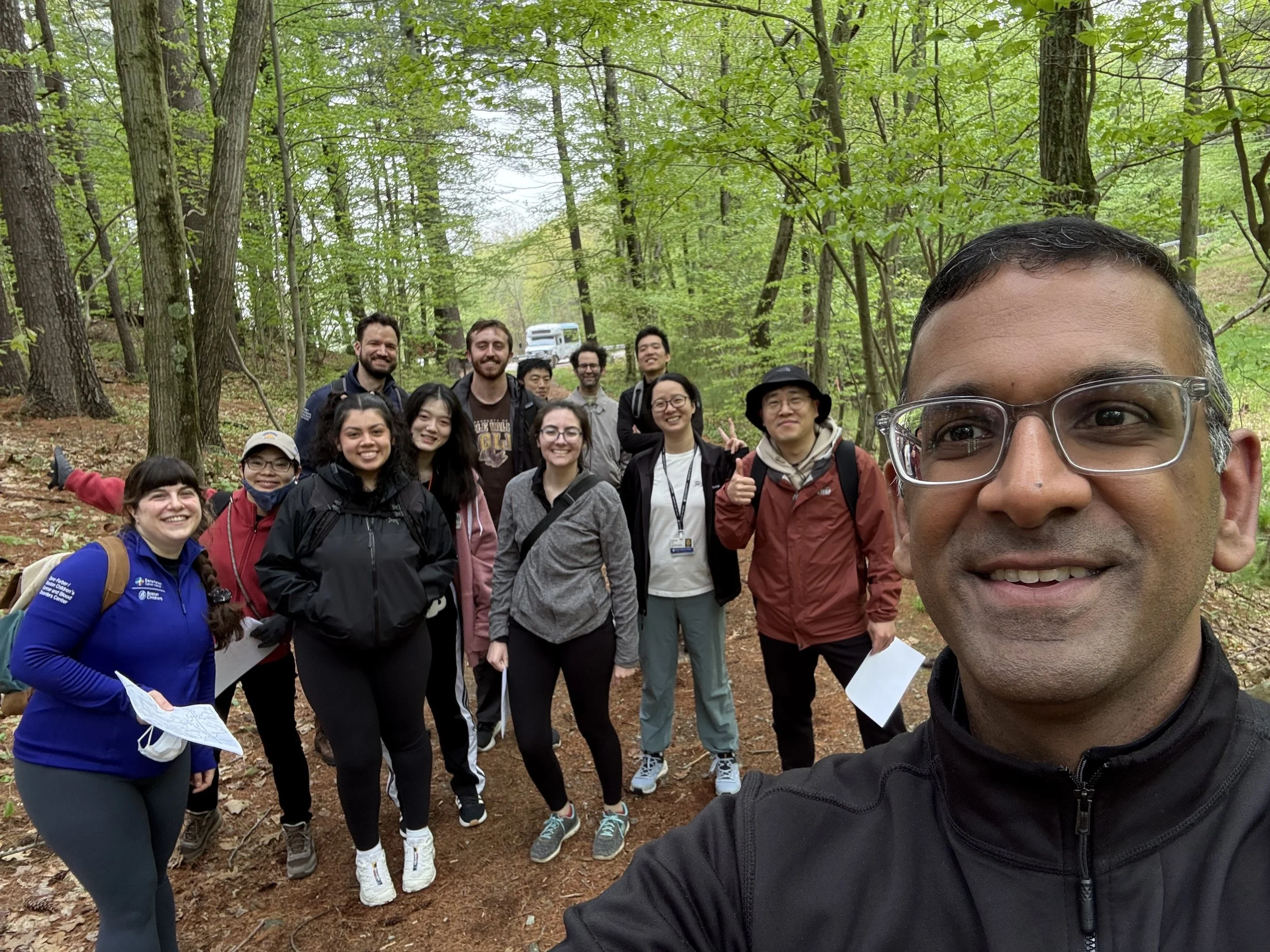 Lab Hike, group picture before being exhausted - May 2026