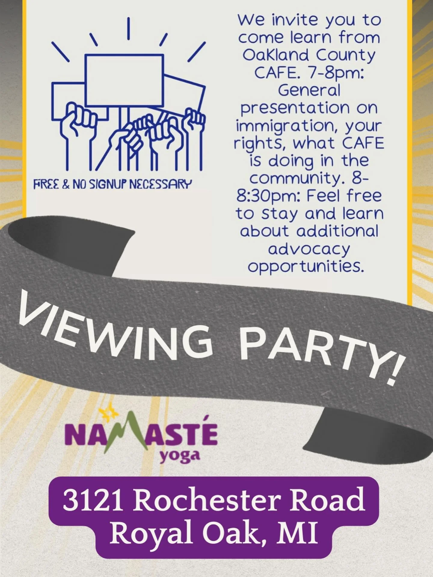 Yoga doesn&rsquo;t end when we roll up the mat. Right now, showing up for our community matters. And when things feel this heavy, we can&rsquo;t pretend that&rsquo;s where our responsibility ends.

This Friday at 7pm, we&rsquo;re opening the studio a
