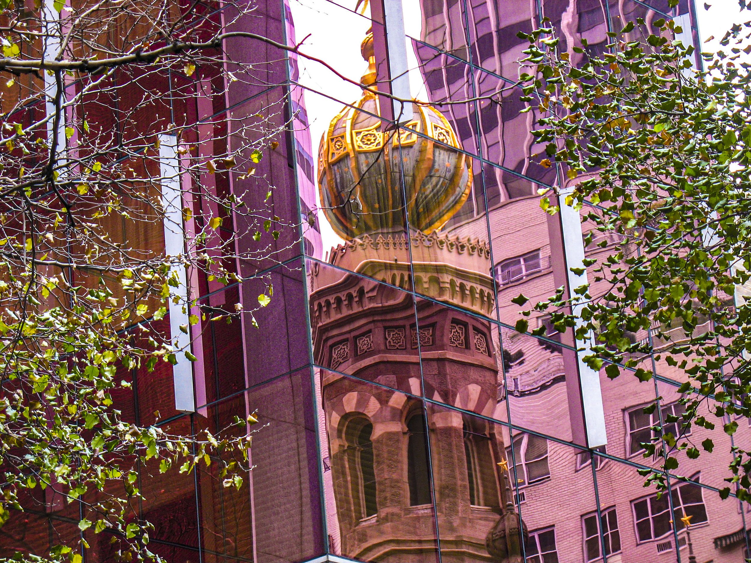Reflection of the Central Synagogue, NYC (14x11)