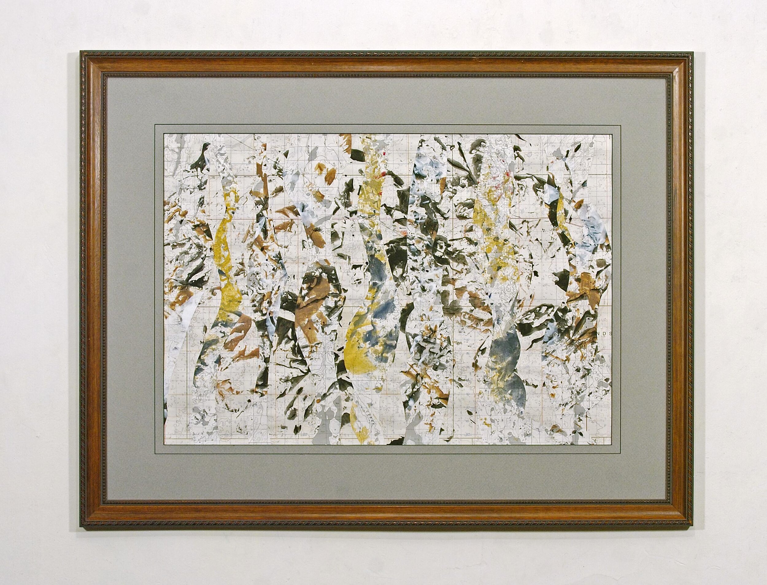 Scobey, 2006 Oil on cut map paper 28 x 36"
