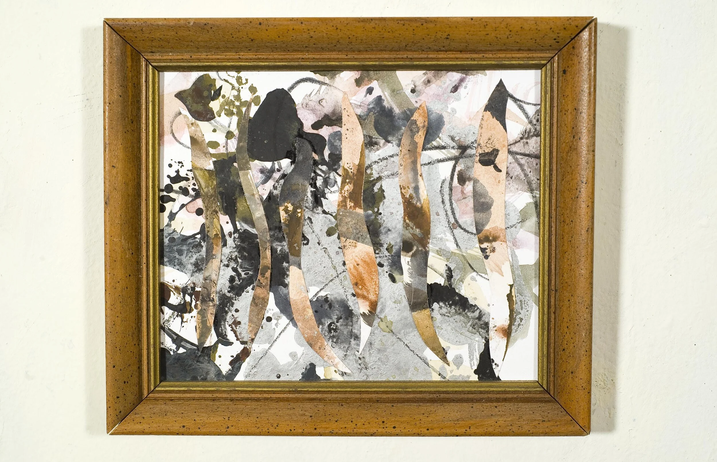 Glem, 2009 Oil and watercolor on cut paper 6 x 7"