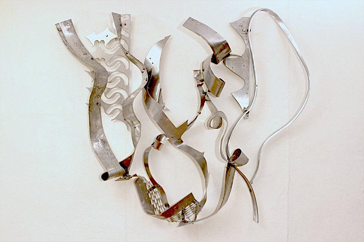 Crog, 2012 Aluminum and steel 63 x 74 x 13"