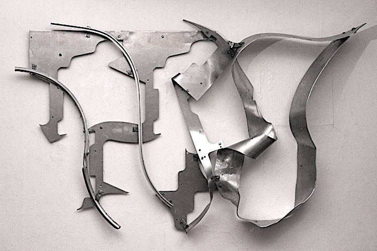 Raj, 2016 Aluminum and steel 40 x 60 x 8"