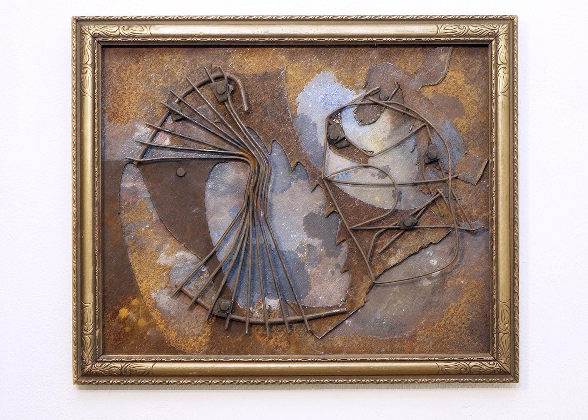 Delf, 2003 Mixed media on metal 19 x 23"