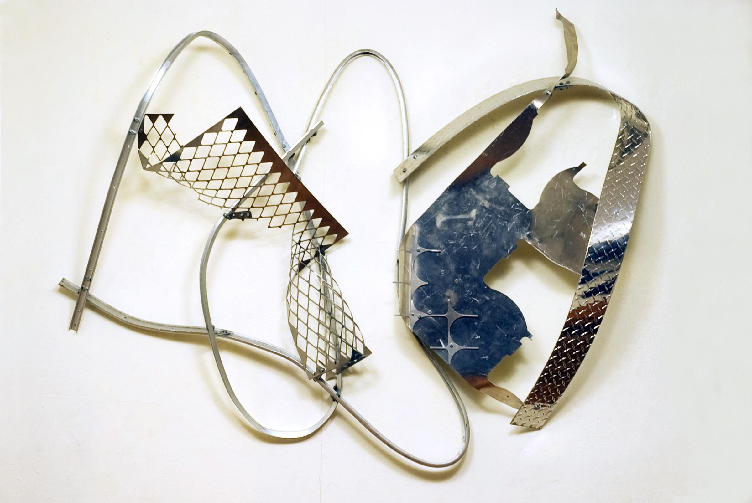 Summits Obscured by Clouds, 2009 Aluminum and steel 62 x 78 x 13"