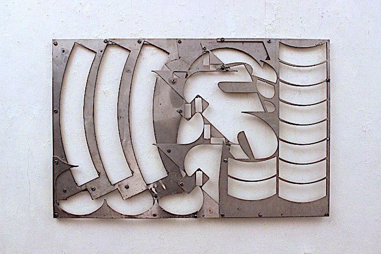 Bissau, 2014 Aluminum and steel 24 x 37"