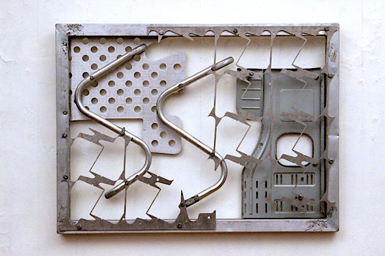 Myopia, 2014 Aluminum and steel 23 x 31 x 2"