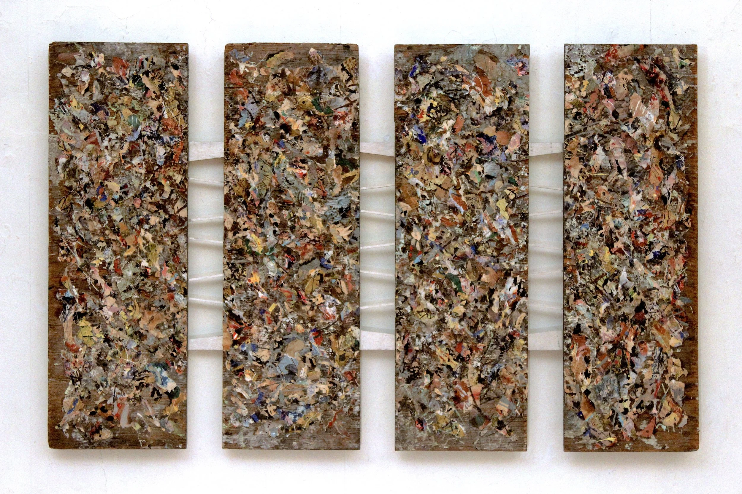 Calipers, 2014 Mixed media 23 x 37 x 1"