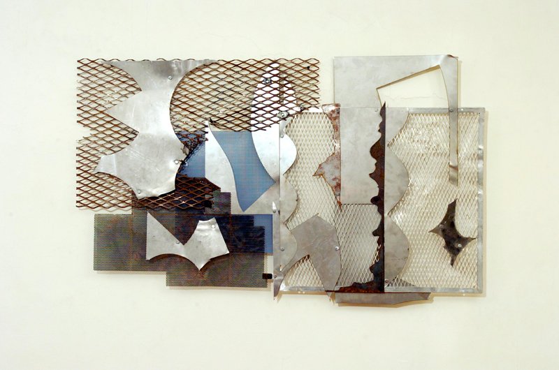 Fray, 2004 Aluminum and steel 34 x 56 x 2"