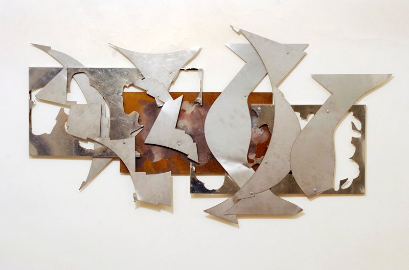 Sepi, 2004 Aluminum and oil on metal 38 x 69 x 1"