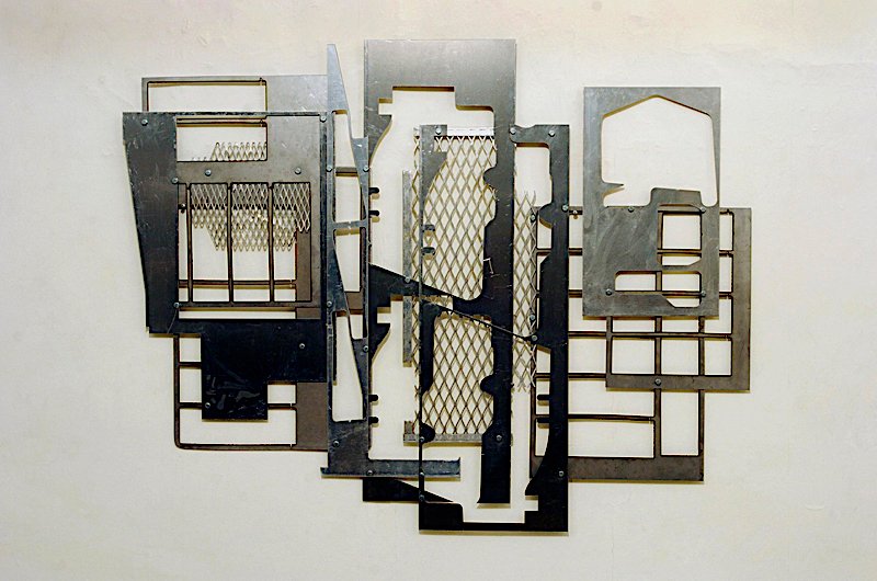 Strata, 2005 aluminum and steel 41 x 52 x 1"