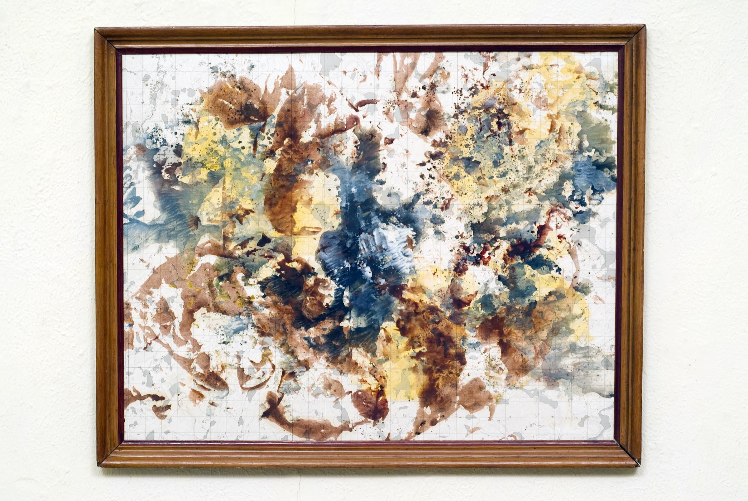 Halmahera, 2005 Oil on map paper 21 x 26"