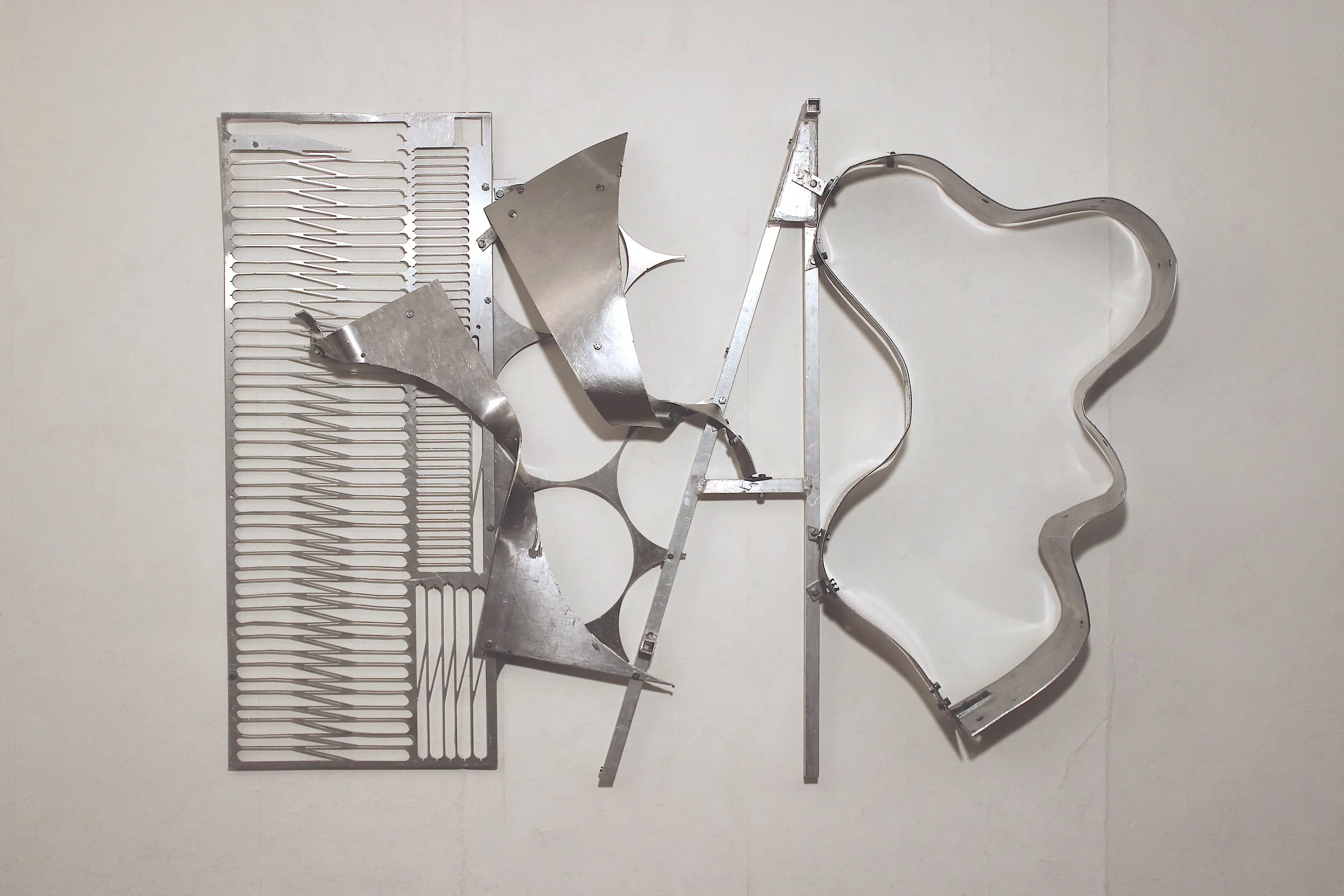 Malphy, 2013 Aluminum and steel 50 x 68 x 7"