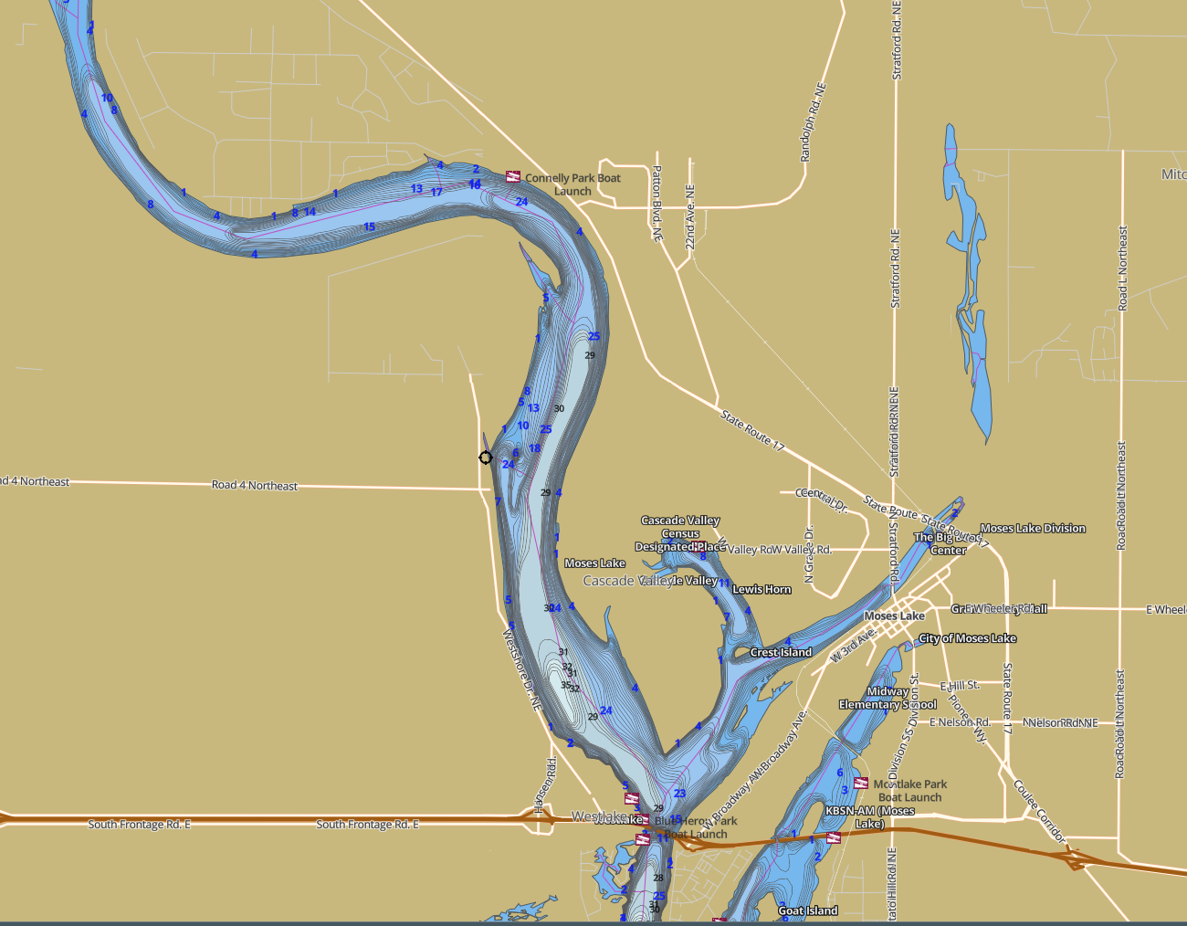Moses Lake North Washington Street Map 5347280