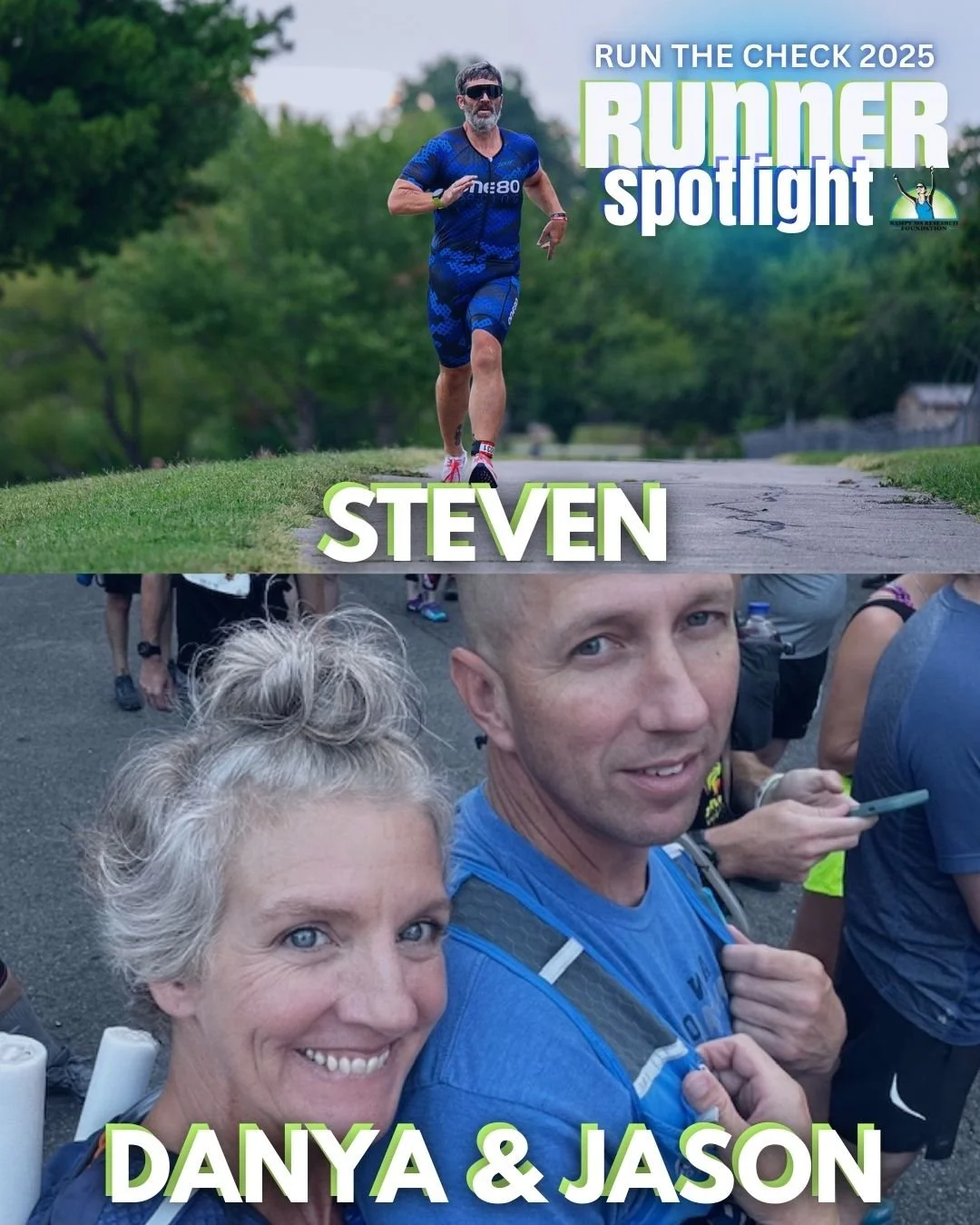Runner Spotlight!! 👀👟 We've got Steven, Danya, and Jason!

Steven is a longstanding member of our Fund-Racer for MS team with countless triathlons to his name. He shows up for Run The Check every single year, and we&rsquo;re so grateful for his ste