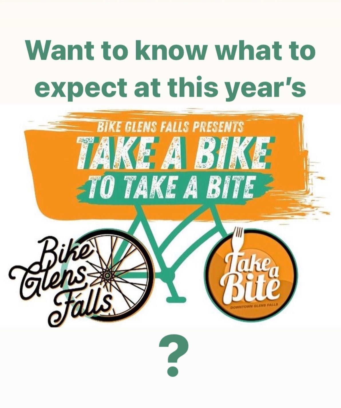We&rsquo;re excited for #takeabike year two THIS WEDNESDAY (8/2)! And you should be too&hellip; see you there!

#glensfalls_ny #glensfalls #glensfallsny #takeabike #takeabite