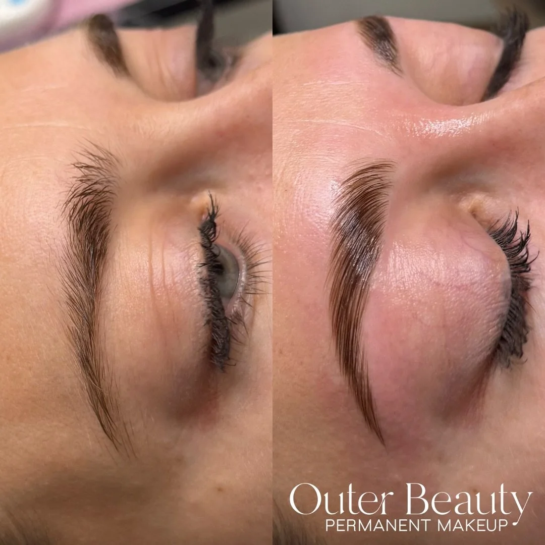 Lami and no tint on this beauty 😍 This treatment relaxes and redirects your natural brow hairs into a fuller, lifted shape. Perfect if you want definition while keeping your natural brow color! 😍 
I am out of town Sept 7-15 and have a few spots le