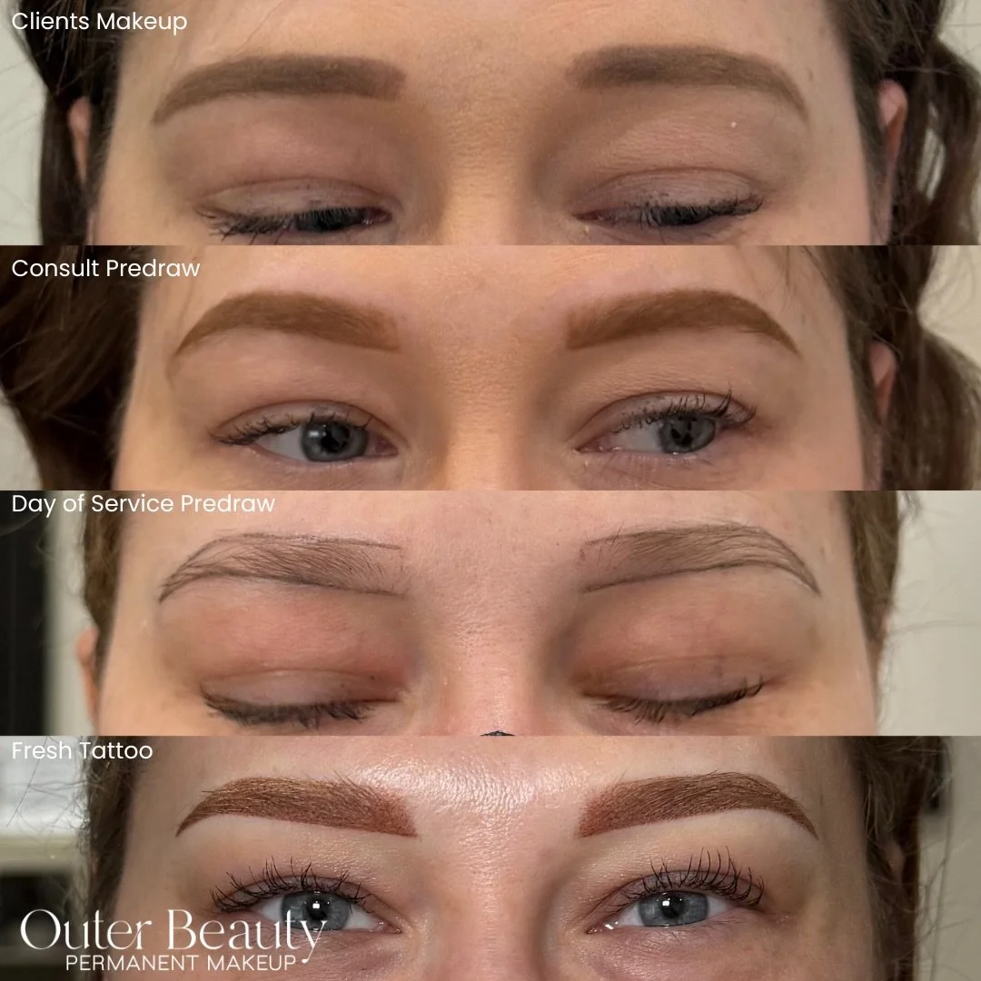 Love this powder brow transformation 😍 this client scheduled a complimentary consultation before her service (link in bio!) to discuss her options before booking her appointment. 

The consultation is an optional 20 minute sit down where we talk abo
