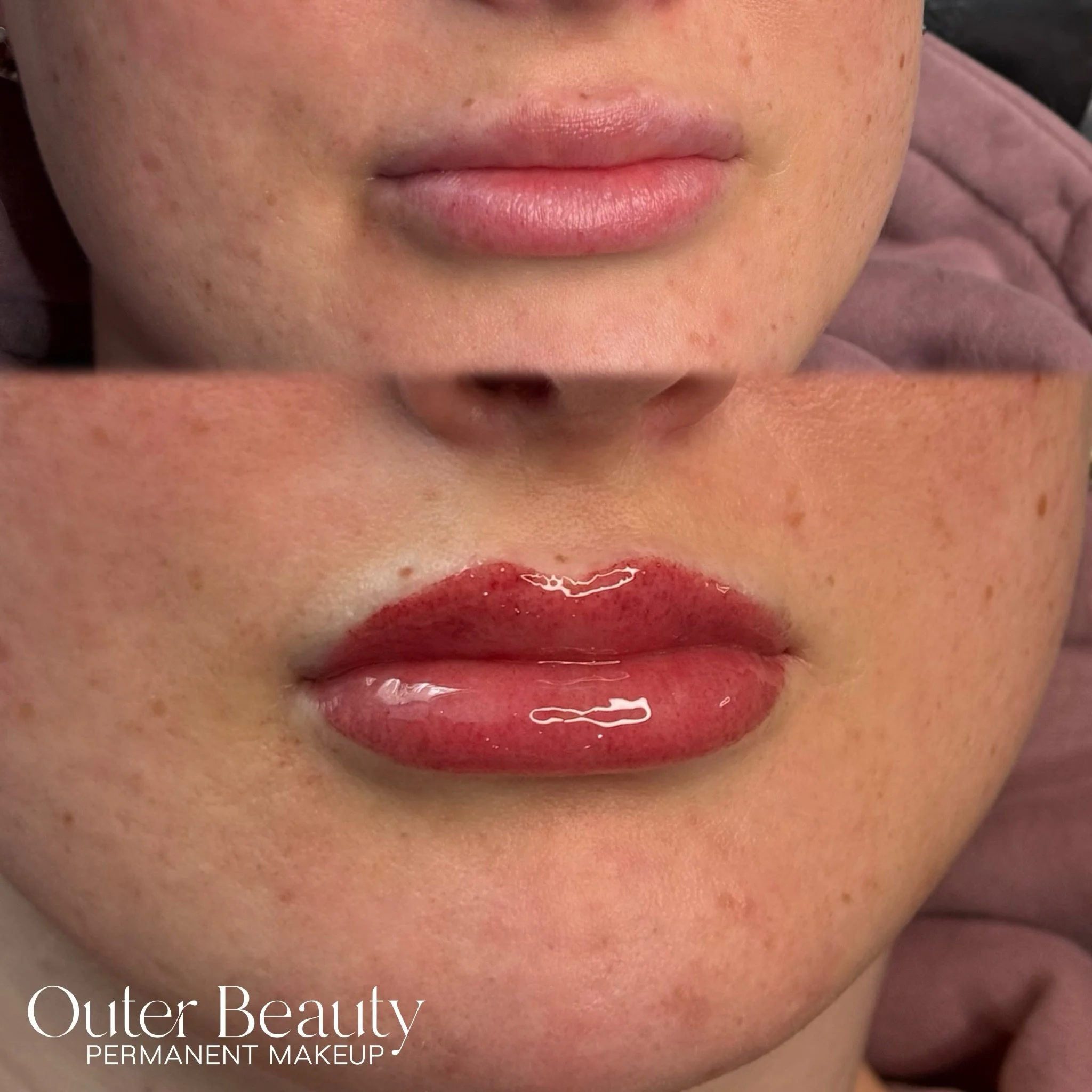 Lip blush is perfectttt for lips that got a little stretched and lost their outline from filler! Only a few spots left for June 💕 

The darker dots are little bruises that go away within 48 hours of the appt! Some people are more sensitive than othe