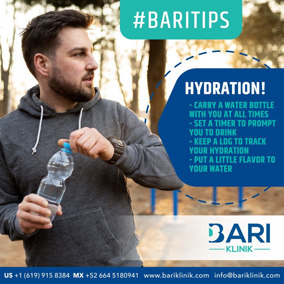 When was the last time you had water today? or even this week? 🤔

Drinking enough water each day is crucial for many reasons: to regulate body temperature, keep joints lubricated, prevent infections, and more. 🚰

Follow these helpful #BariTips to k