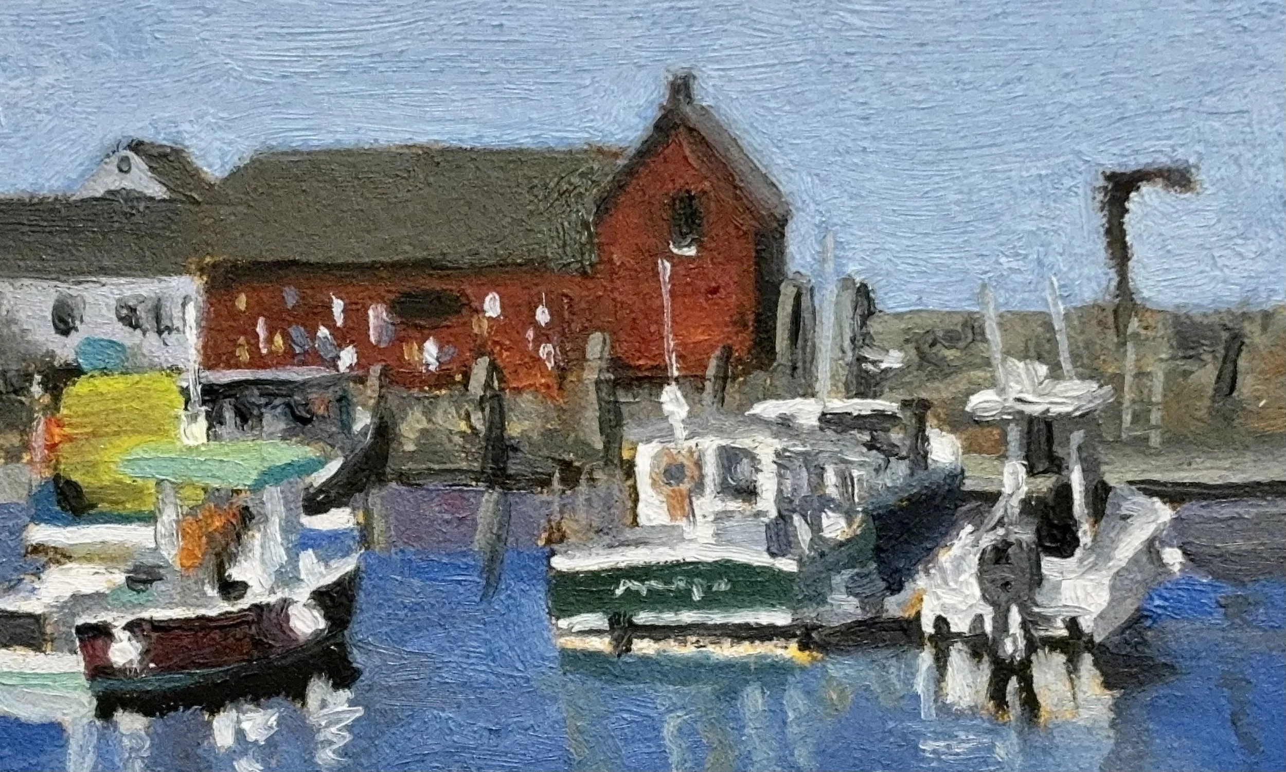 Petit Motif 4 1/4 x 2 11/16 oil $250 (framed)