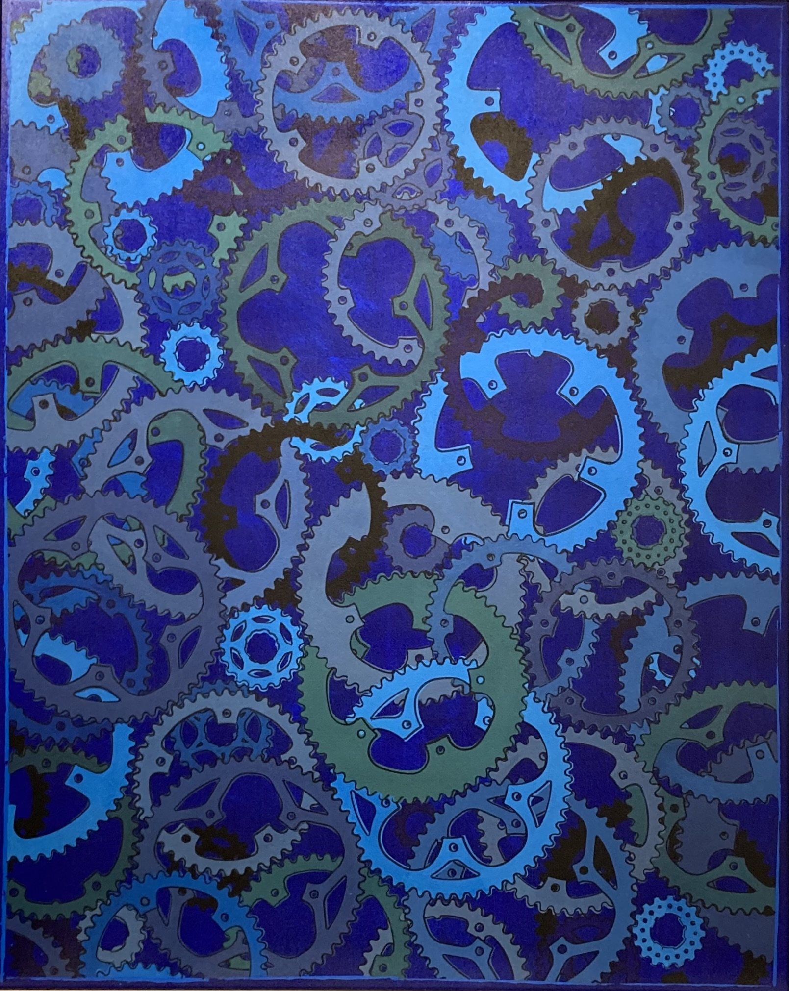 Master Plan 29 3/4 x 37 1/4 acrylic SOLD
