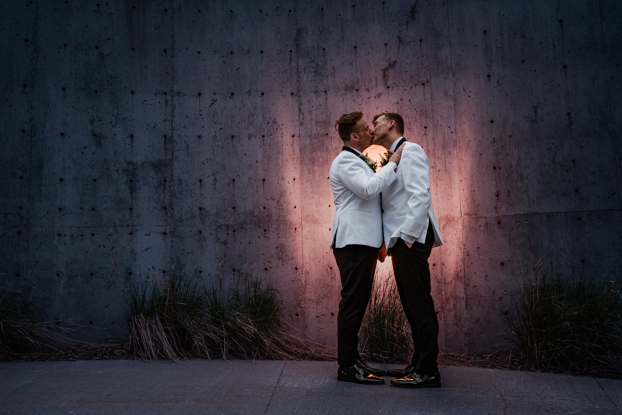 Artistic wedding photograph by Edmonton wedding photographer.