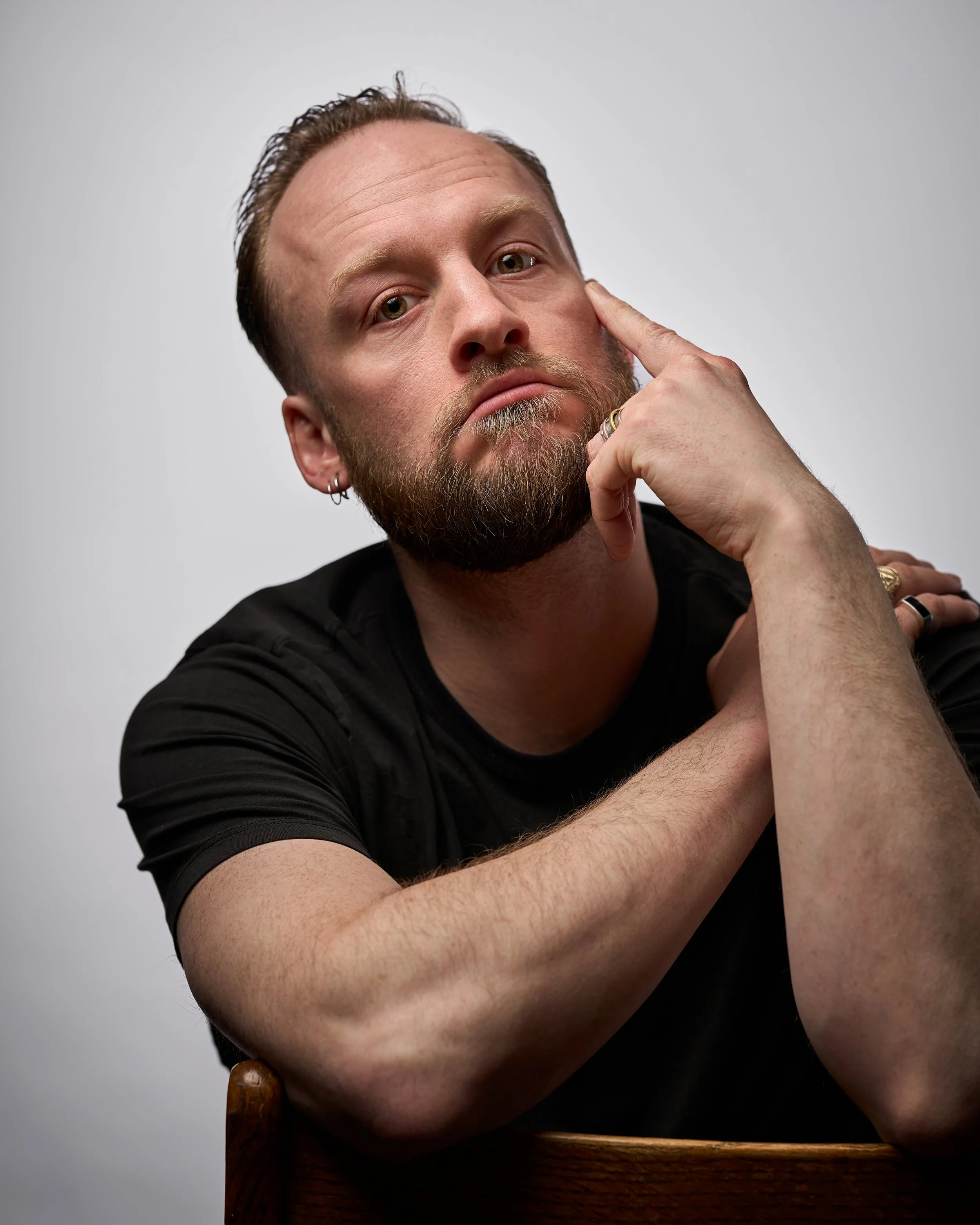 Commercial actor headshot photographed in Edmonton