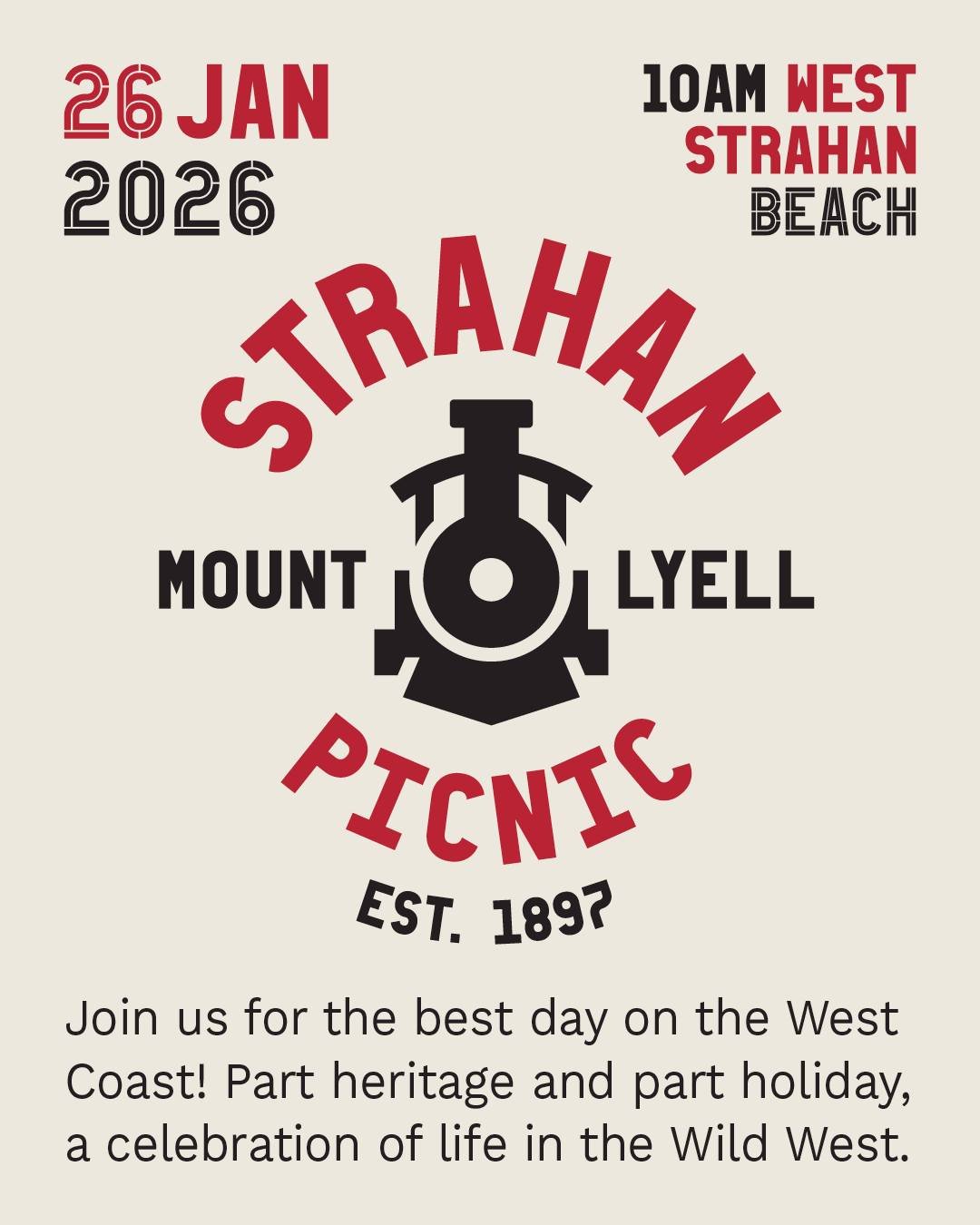 Make the most of Australia Day in Strahan with the 128th annual Mount Lyell Picnic. 

Expect food stalls (CWA, Lions Club, ice cream), competitions, races, and plenty of fun for the whole family!