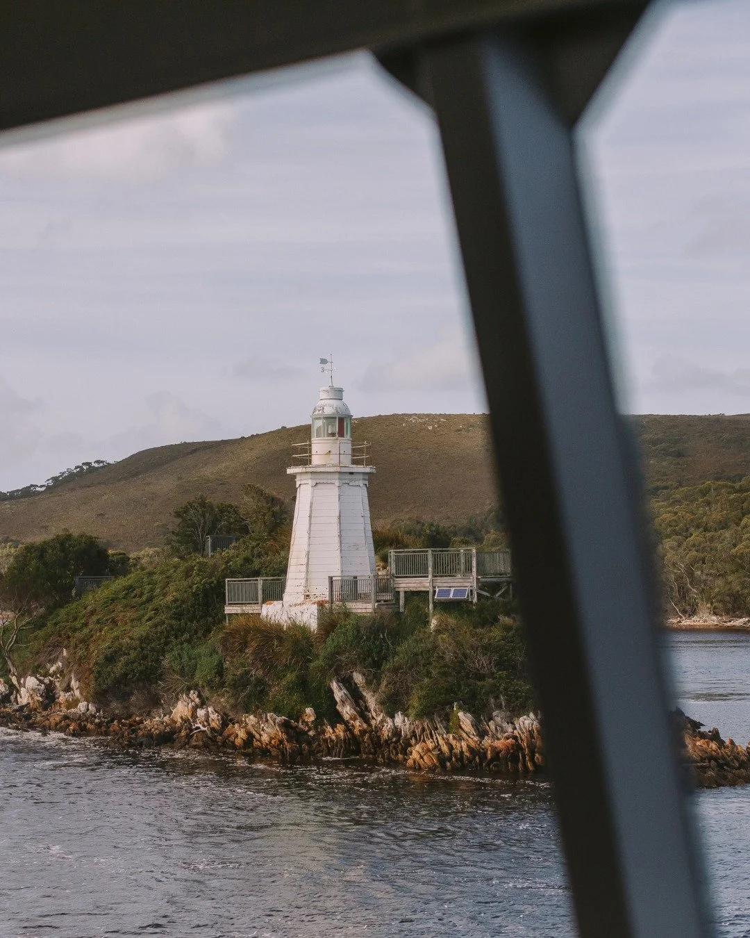 Bonnet Island lighthouse at the entrance to Macquarie Harbour

#worldheritagecruises #theredboat #strahan #strahantasmania #lighthouse #tasmania #travel