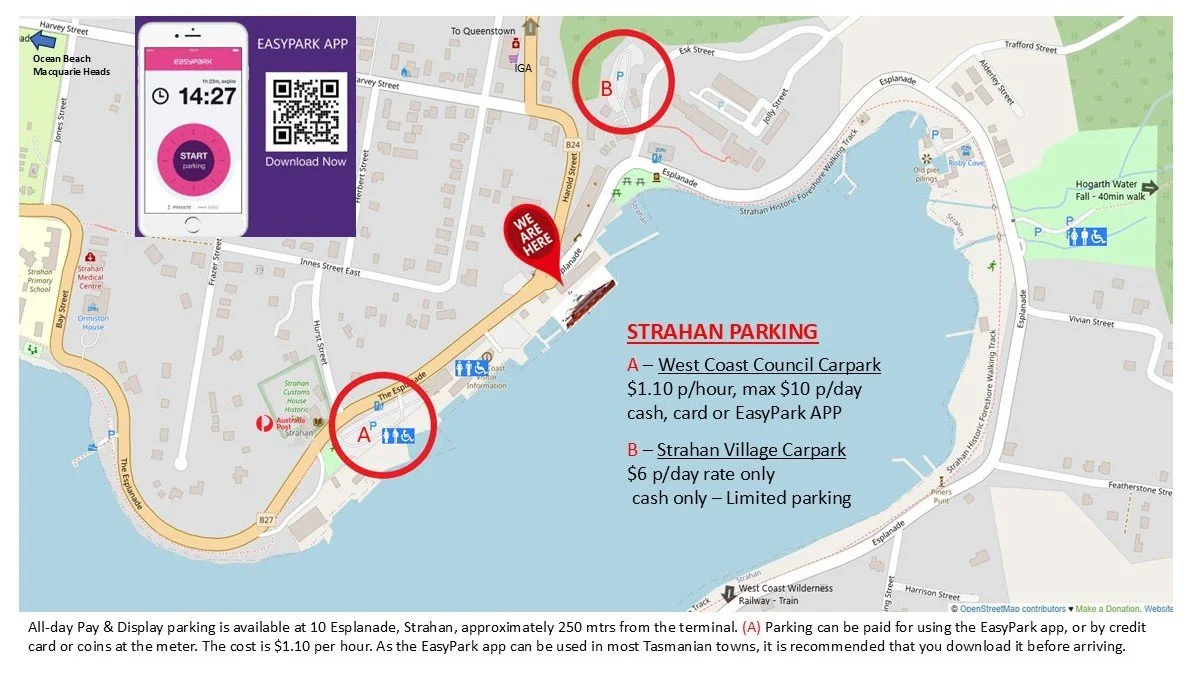 World Heritage Cruises parking map
