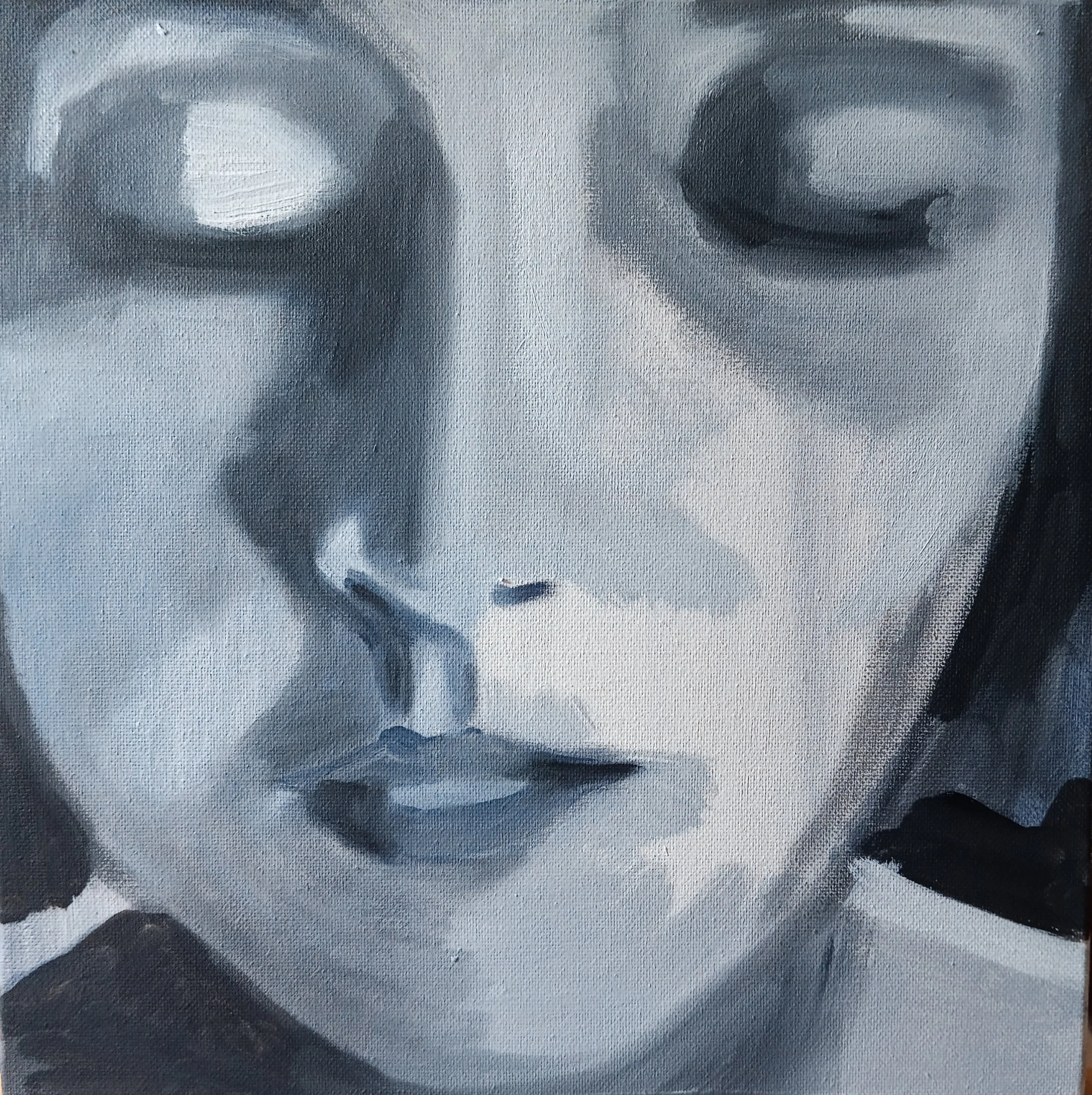 With eyes closed oil on canvas $220 Sabrina Simoni.jpg