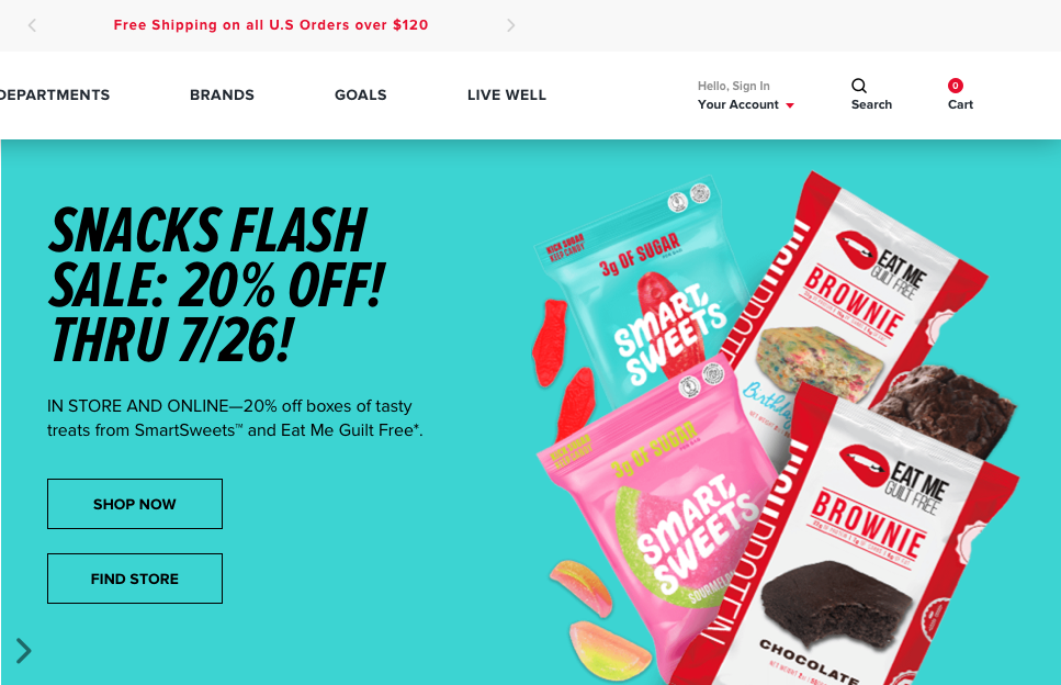 Snack Flash Sale Homepage A spot 