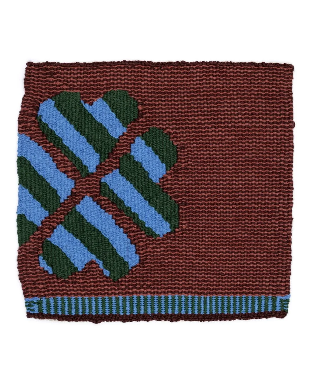 Shape study, 2026, cotton and silk, 23 x 24cm