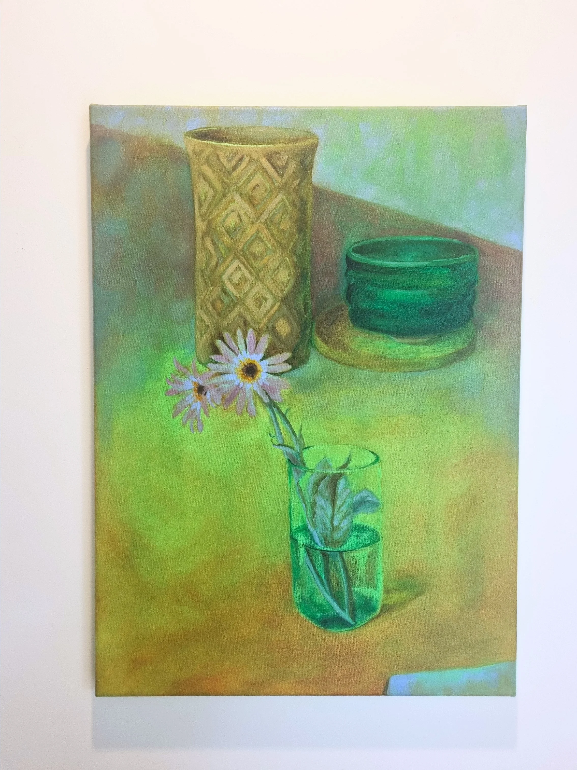 Street flowers from life, 2026, oil on canvas