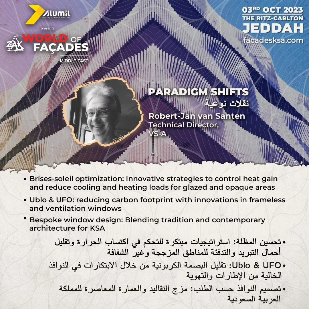 [#CONF&Eacute;RENCE] Robert-Jan van SANTEN interviendra lors de @zakwof World of Fa&ccedil;ades sur le sujet des changements de paradigme.


Merci pour l'invitation !


Plus d'informations sur l'&eacute;v&eacute;nement : https://facadesksa.com/
___