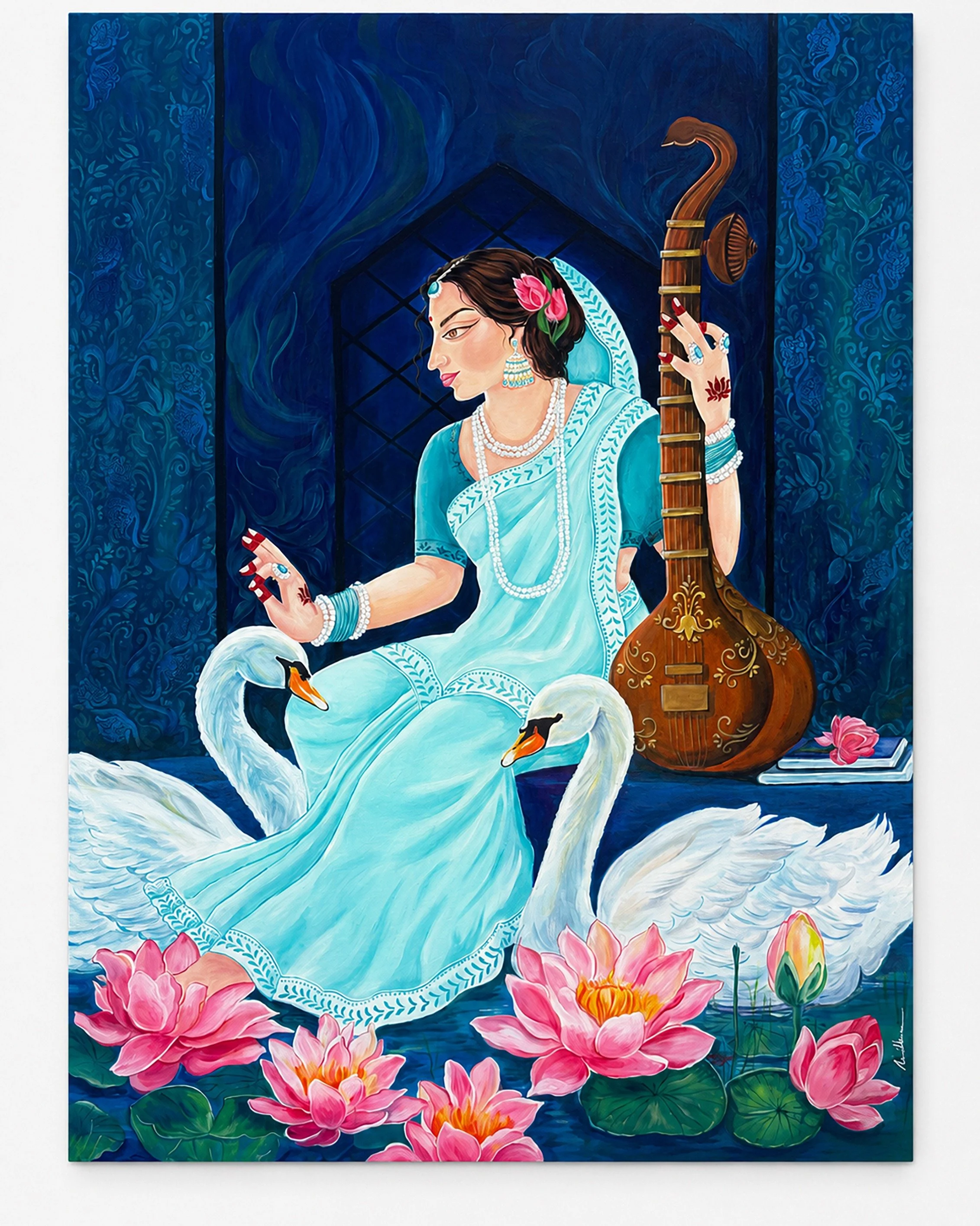 I&rsquo;m so excited to share that my painting &ldquo;Sapphire Raga&rdquo; has been selected for ART FLUENT&rsquo;s online exhibition HER.SELF. 💙

This piece is inspired by feminine energy, creativity, music, wisdom, and inner strength. I&rsquo;m tr