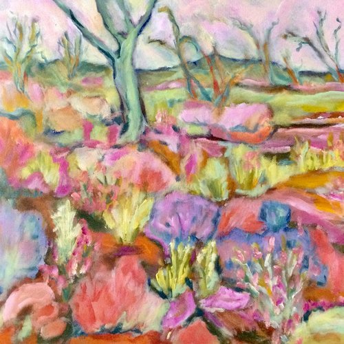 Pink Mulla Mulla
46x46 cm Framed. Please inquire at www.Aspiregallery.com.au