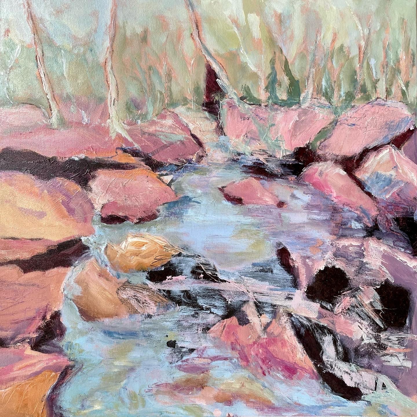 Florence Creek, Kakadu
Mixed media and collage, 51x51cm $650