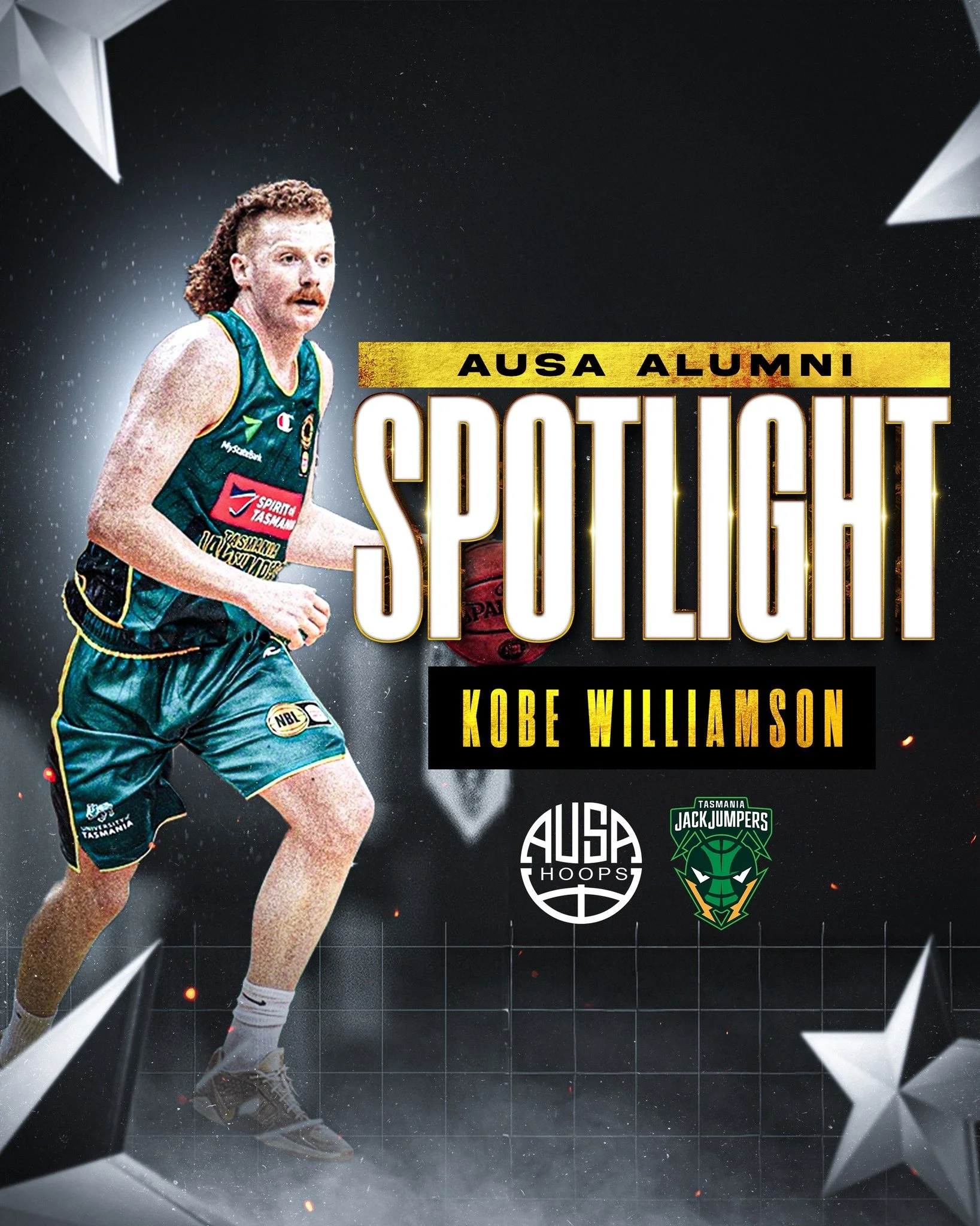 We&rsquo;re proud to highlight Kobe Williamson, who toured with AUSA Hoops in 2019 and has recently suited up for the @jackjumpers in the NBL. 🏀

Kobe&rsquo;s journey from AUSA to the professional stage reflects his dedication, hard work, and contin