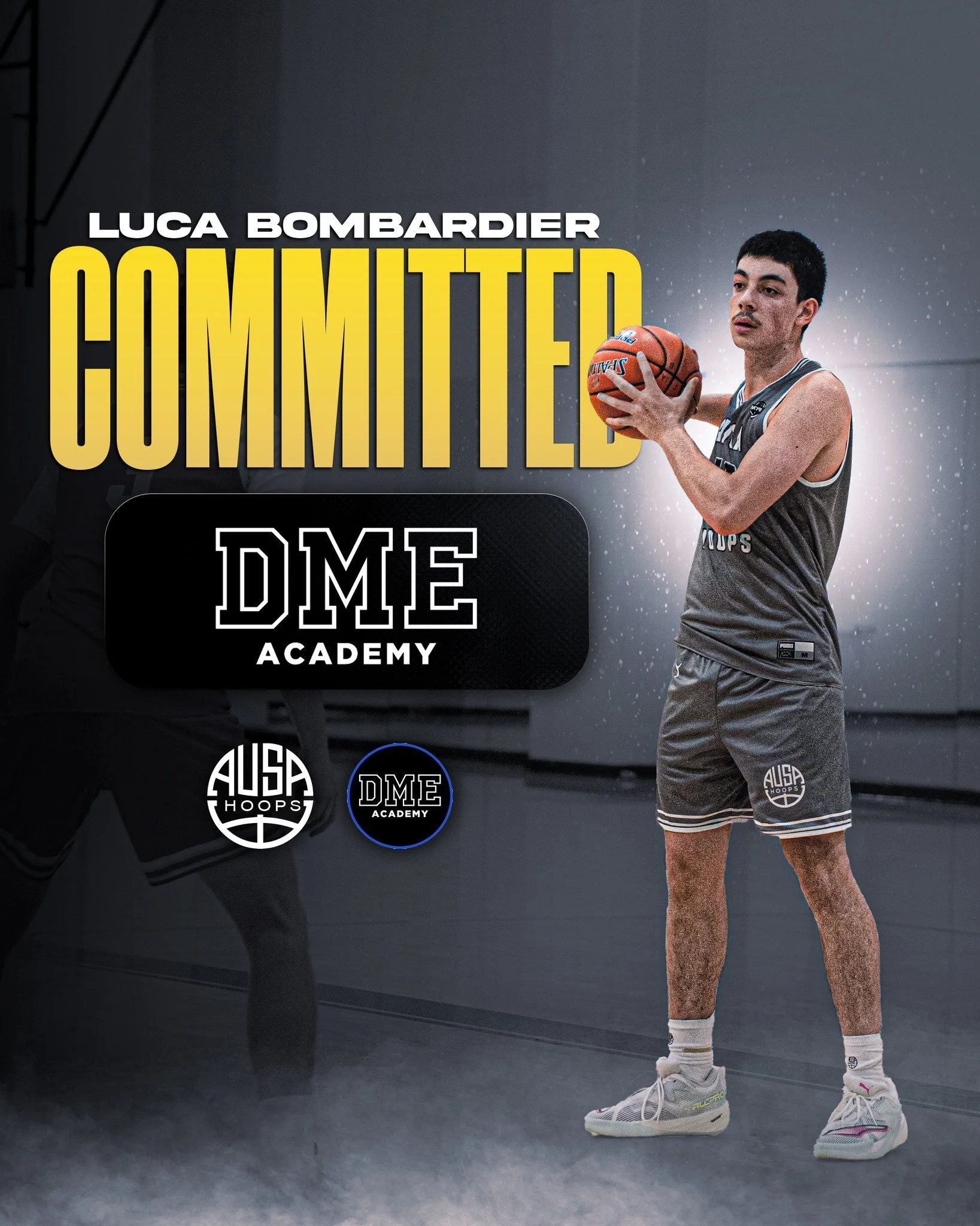 Congratulations to @luca.bombardier on his commitment to @dme.mbb!
Luca, who toured with AUSA Hoops in the summer of 2025, competed in the NXT Pro circuits in Richmond, Virginia and College Station, Texas. The 6’3” combo guard from the @