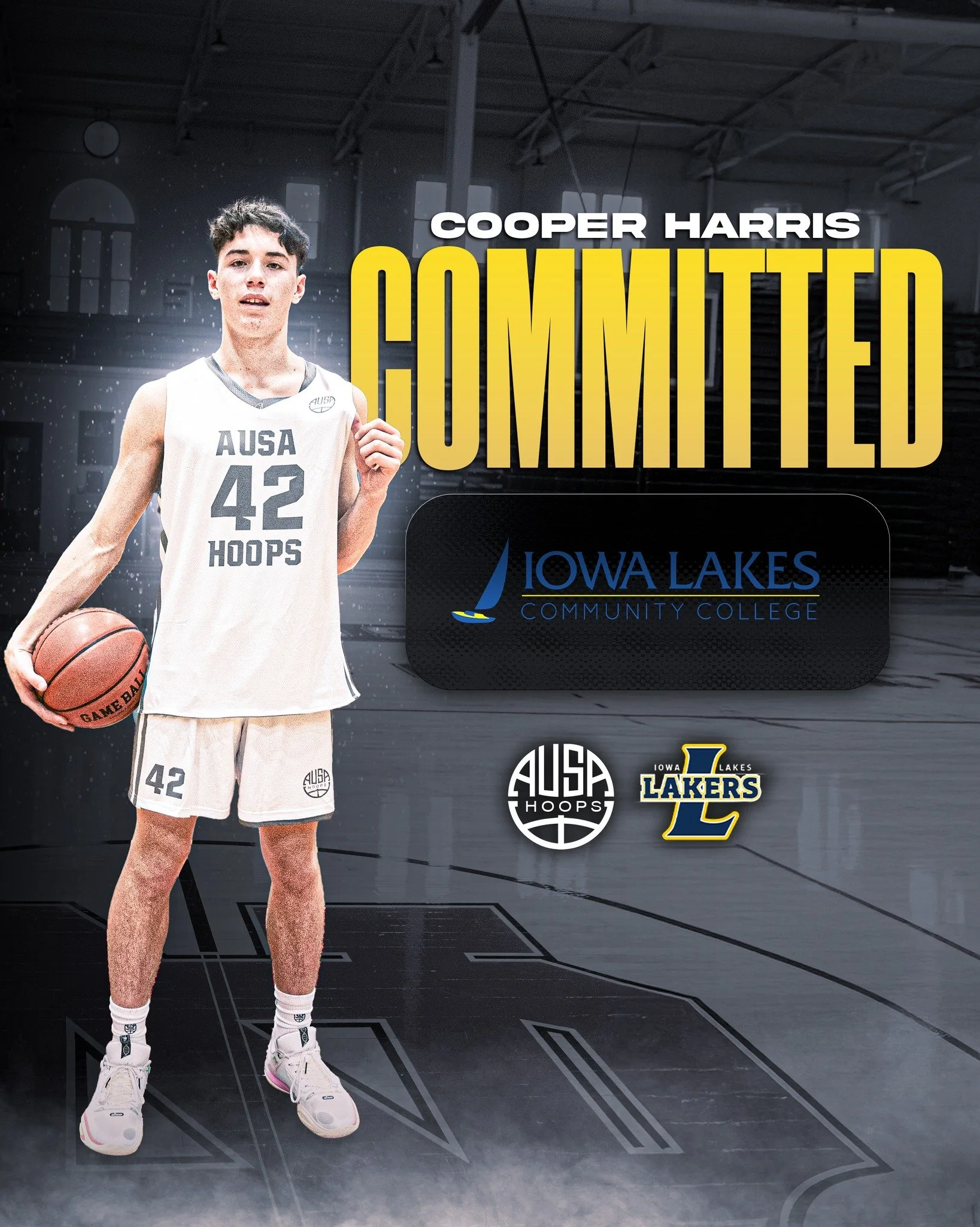 Congratulations to @cooper.harris26 on his commitment to @iowalakesmbb!

The guard from Terrigal, New South Wales, toured with AUSA Hoops in 2023 and showcased his versatility, being able to play at both guard spots. His IQ, toughness, and defensive 
