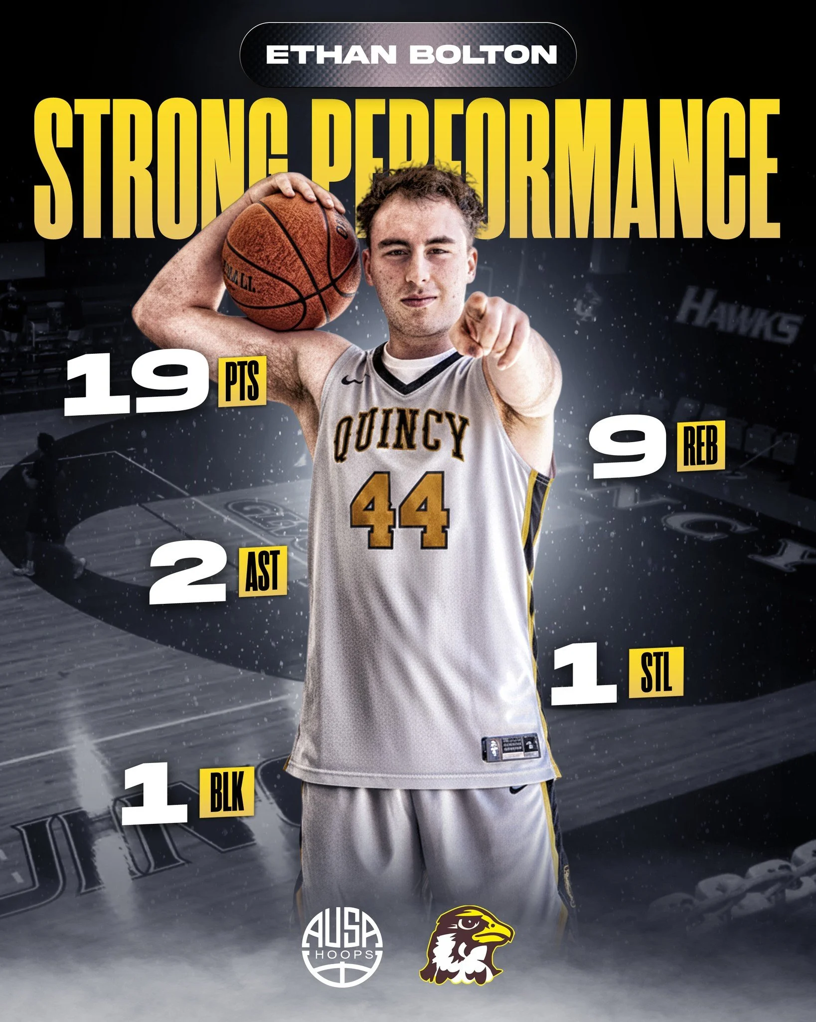 A strong outing from AUSA Hoops alum @ethanbolton_18 for @quhawksmbb, helping lead the Hawks to an 89&ndash;80 win over Cedarville!

Ethan brought intensity on both ends, scoring efficiently, defending with purpose, and making key plays in winning mo