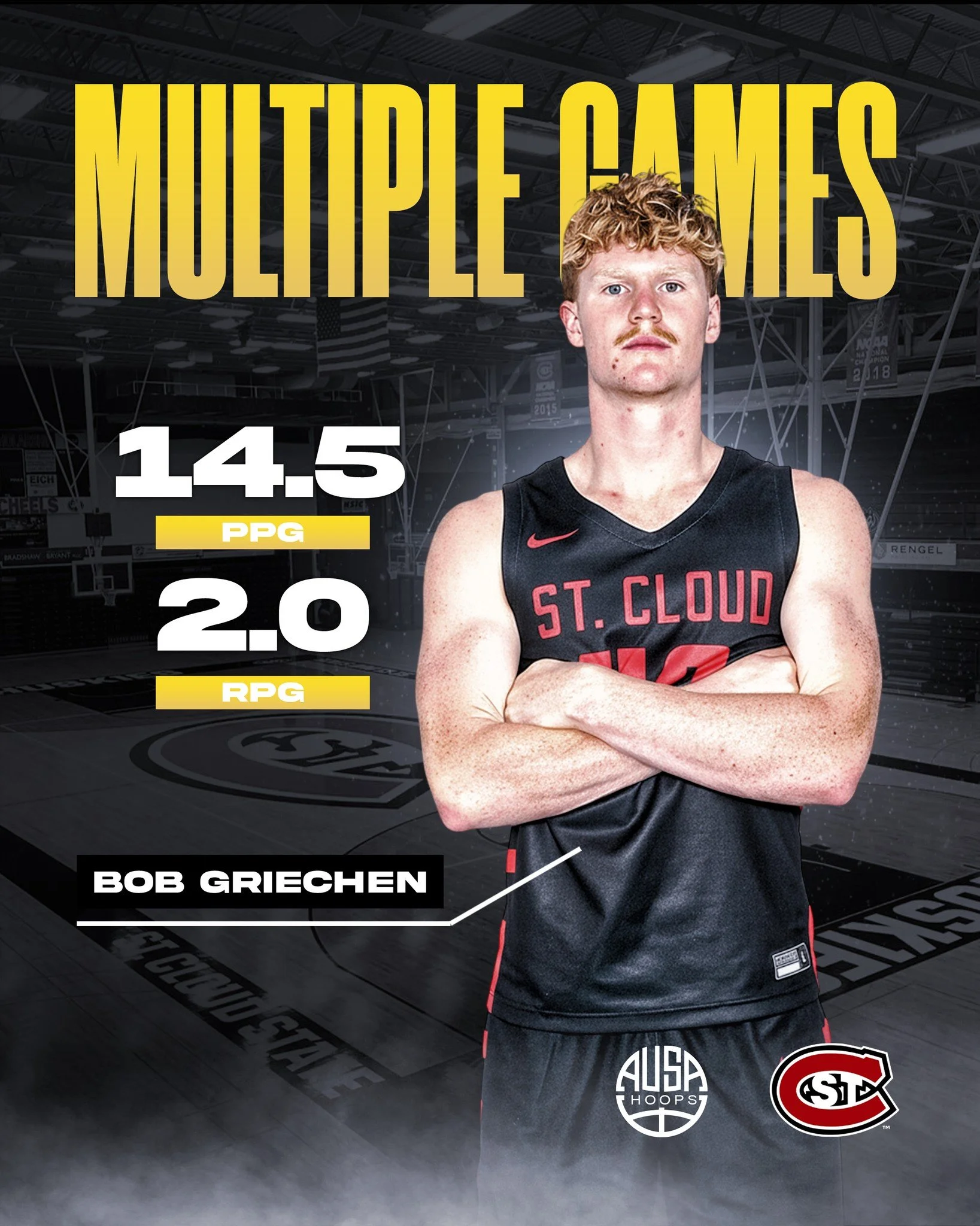 AUSA Hoops alum @bob_griechen has been putting together multiple strong performances for @scsuhuskies_mbb, showcasing his consistency, toughness, and ability to impact the game on both ends of the floor.

His effort, energy, and reliability continue 