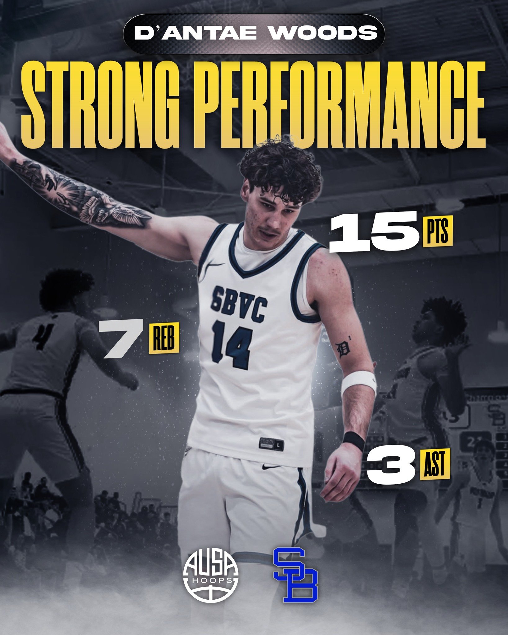 A strong performance from AUSA Hoops alum @dantae_woods for @sbvc_mbb, helping power a dominant 112&ndash;73 win over Desert!

D&rsquo;Antae&rsquo;s pace, toughness, and scoring impact were on full display, applying pressure offensively and defensive