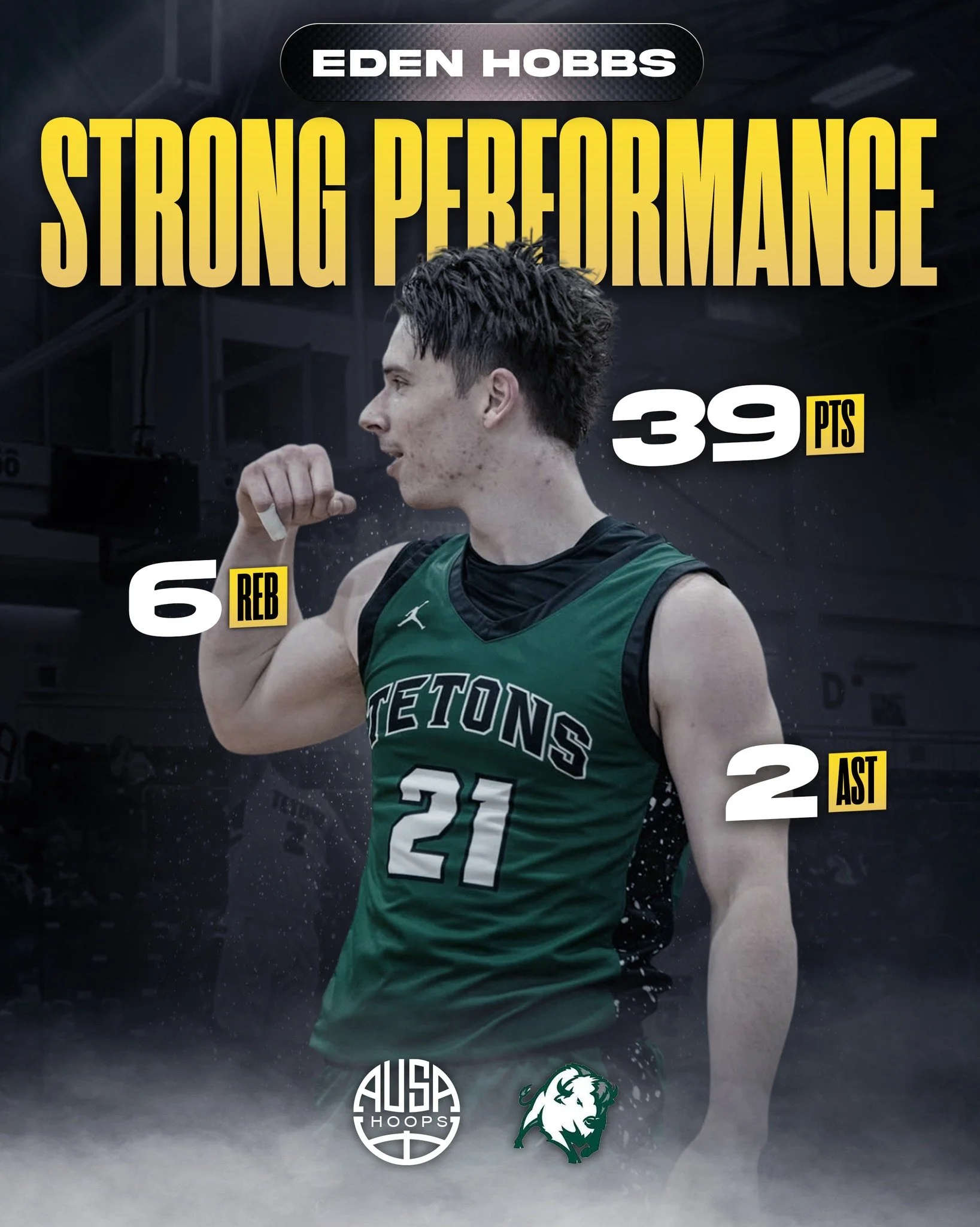 A massive night from AUSA Hoops alum &amp; @teton_mbb captain @edenhobbs_, exploding for 39 points in a dominant 115&ndash;93 win over United Tribes Technical!

Eden was in complete control, showcasing elite shot-making, confidence, and leadership wh