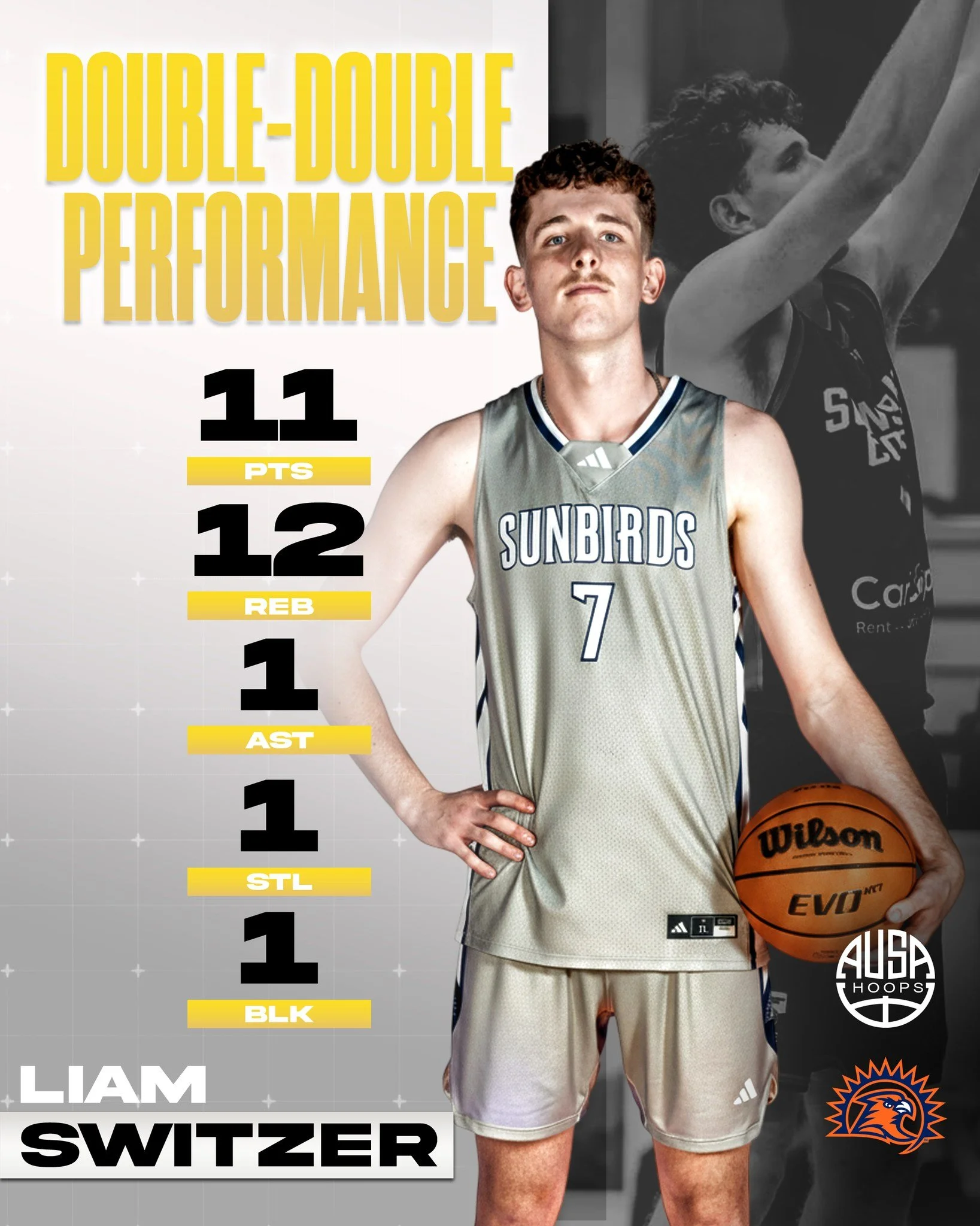 A big double-double performance from AUSA Hoops alum @liam_switzer32 for @fpumbb, helping the Sunbirds secure a strong win over Hawaii Pacific!

Liam&rsquo;s impact was felt on both ends of the floor, controlling the glass, scoring efficiently, and b